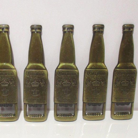 7 CORONA Extra Brass Bottle Opener 5 x 1 1/4 Inches Long - Picture 2 of 7